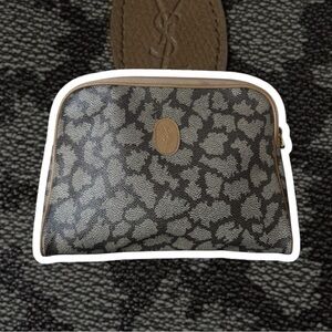 🖤 Vintage Yves Saint Laurent Logo Canvas Zip Pouch 🖤